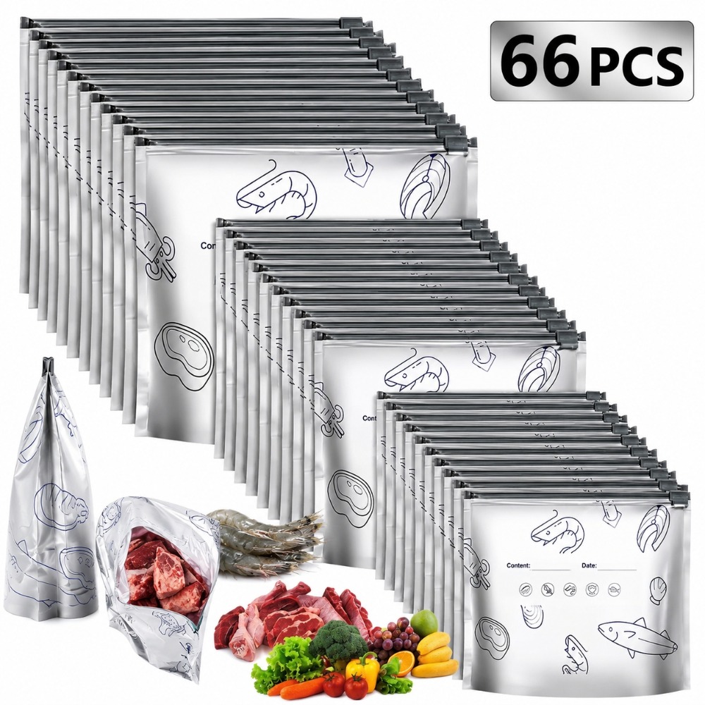 Food Storage Aluminum - 66 قطعة من أكياس تخزين الطعام