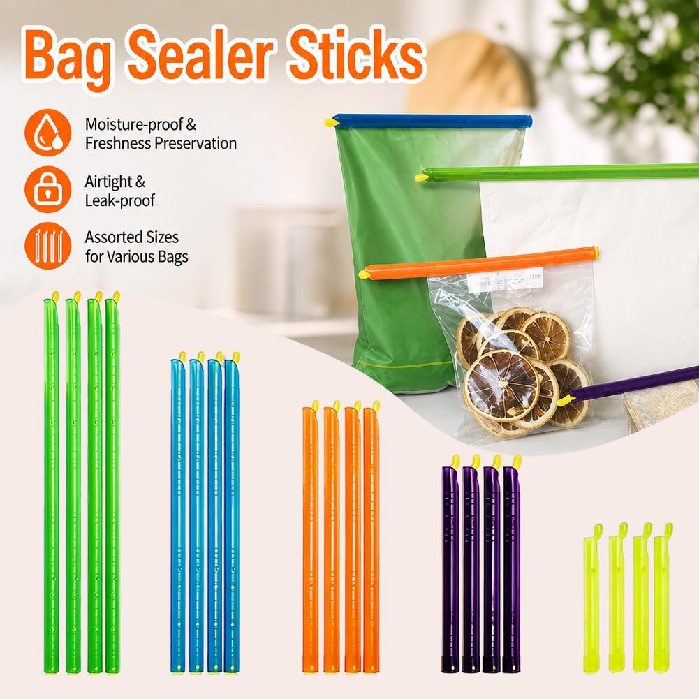 Food Storage Plastic Bag - 10/20 قطعة من أعواد إغلاق الأكياس،