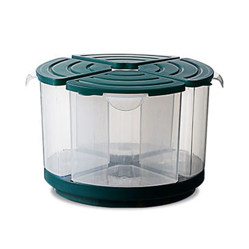 Food Storage Large Plastic Containers - وعاء حبوب دوار J1UL1N، دلو أرز