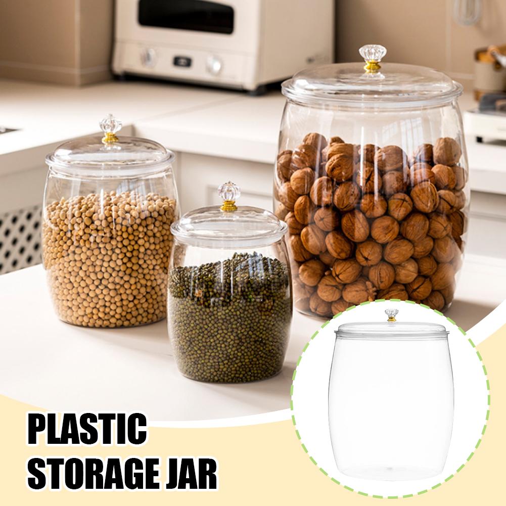 Food Storage Large Plastic Containers - وعاء بلاستيكي شفاف كبير محكم الإغلاق