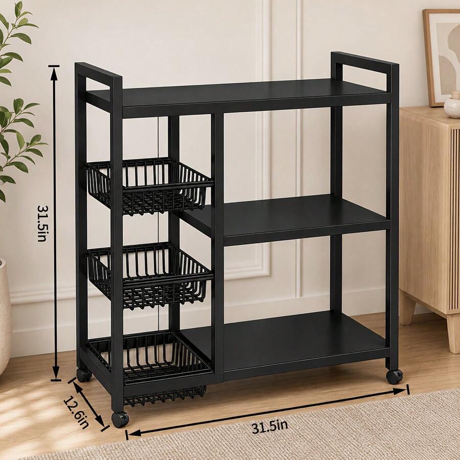 Food Storage Shelving - رف تخزين متحرك، قابل للتعديل، يتكون