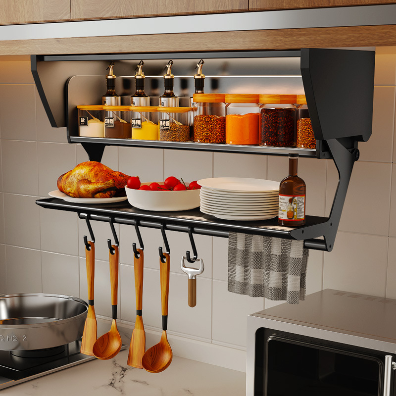 Food Storage Shelving - رف تخزين بهار قابل للطي للمطبخ