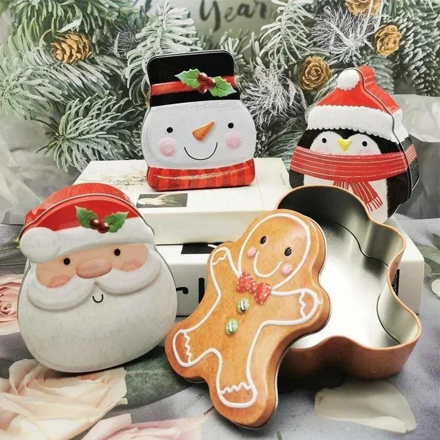 علبة معدنية لحلوى رجل الزنجبيل - مراجعة Xmas Food Storage Containers وسعره