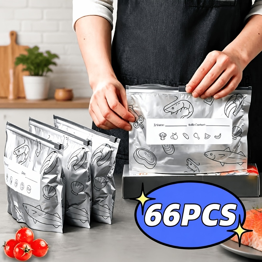 66 قطعة من أكياس تخزين الطعام  - مراجعة Food Storage Aluminum وسعره