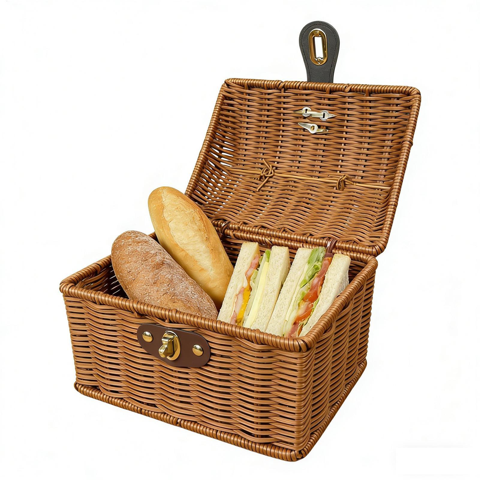 سلة نزهة بمقبض، صندوق حمل طعام - مراجعة Bread Box Bamboo وسعره