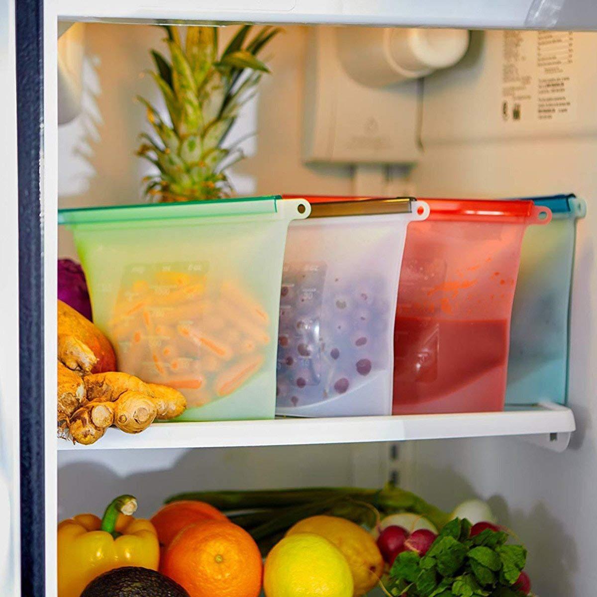 5 قطعة حاويات تخزين المواد الغ - مراجعة Food Storage Bags Reusable وسعره