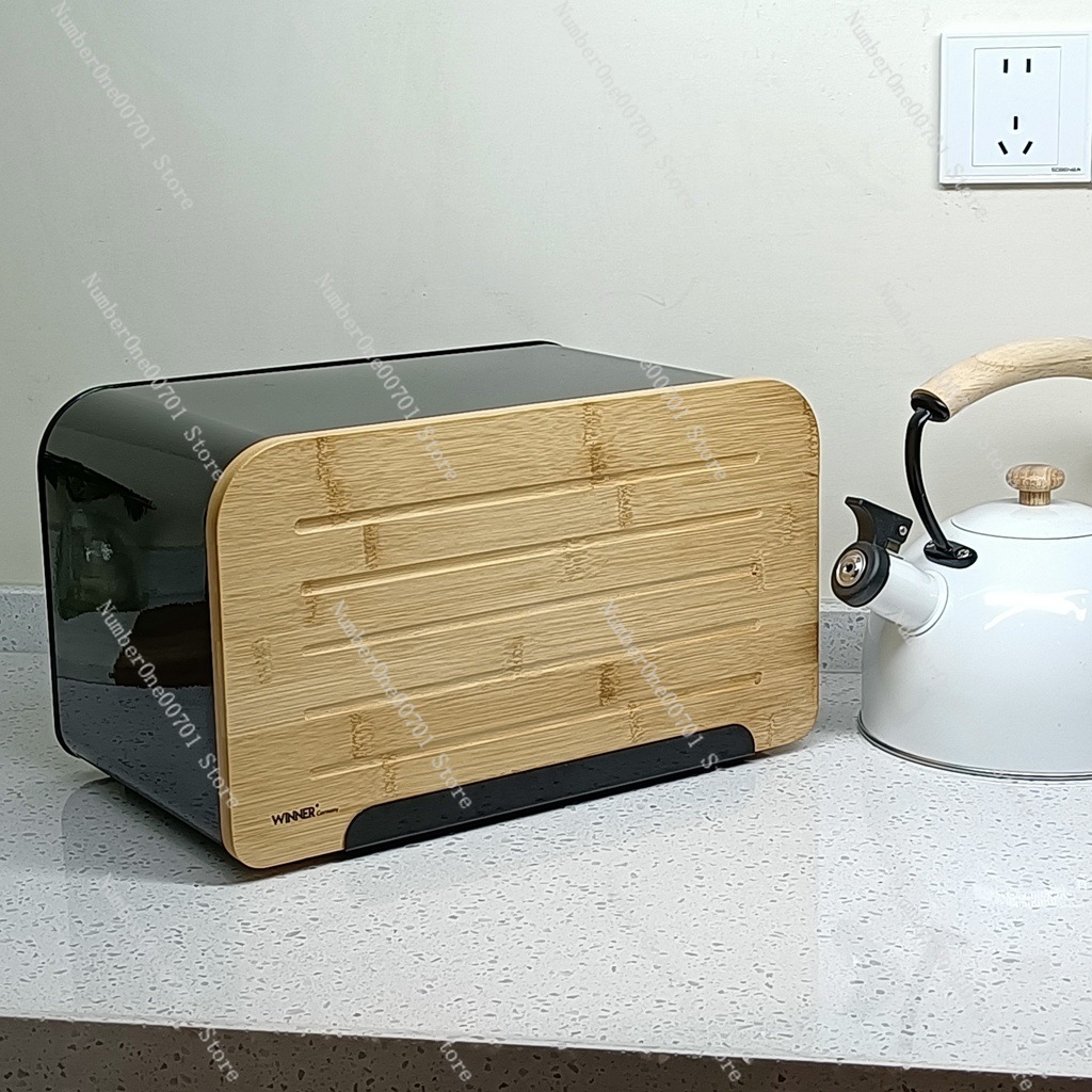 صندوق خبز للمطبخ بغطاء من الخي - مراجعة Bread Box Bamboo وسعره