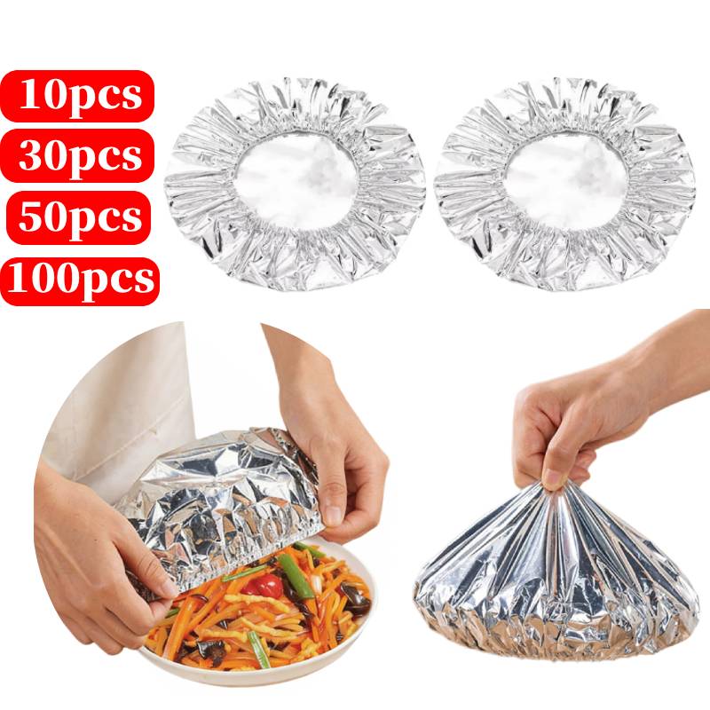 10-100 قطعة من أغطية الطعام ال - مراجعة Food Storage Aluminum وسعره
