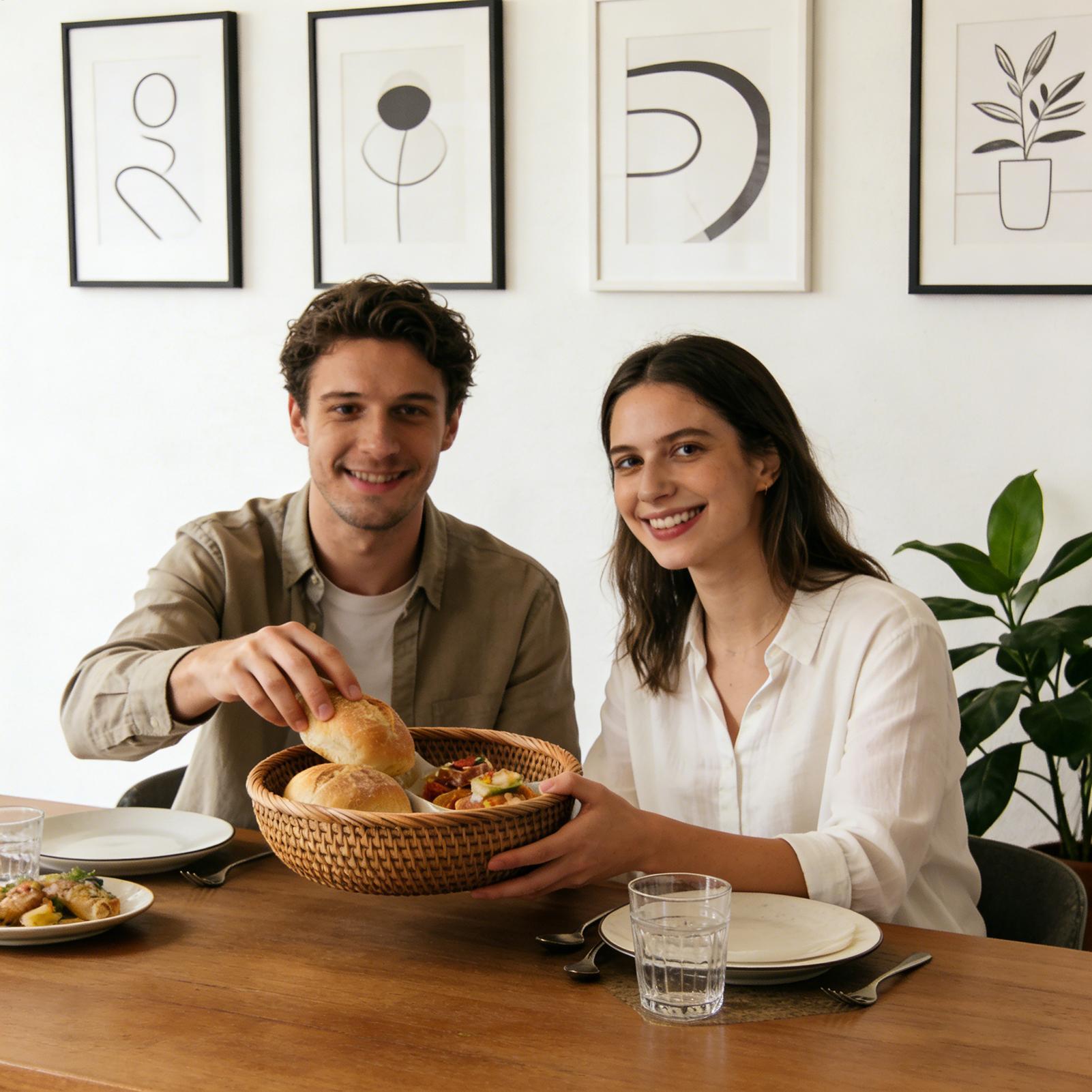 سلة فواكه منسوجة دائرية من الخ - مراجعة Bread Box Bamboo وسعره