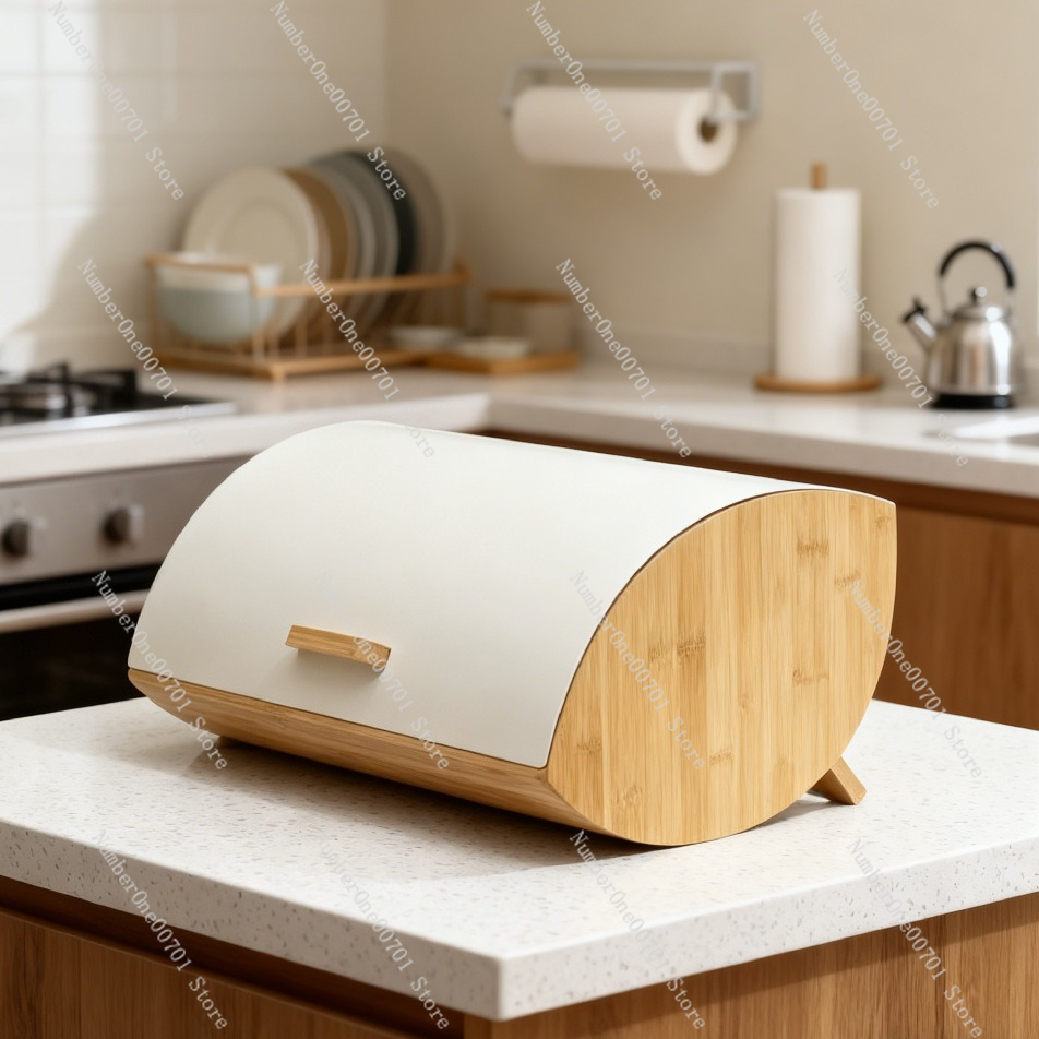 صندوق تخزين الخبز المعدني بغطا - مراجعة Bread Box Bamboo وسعره