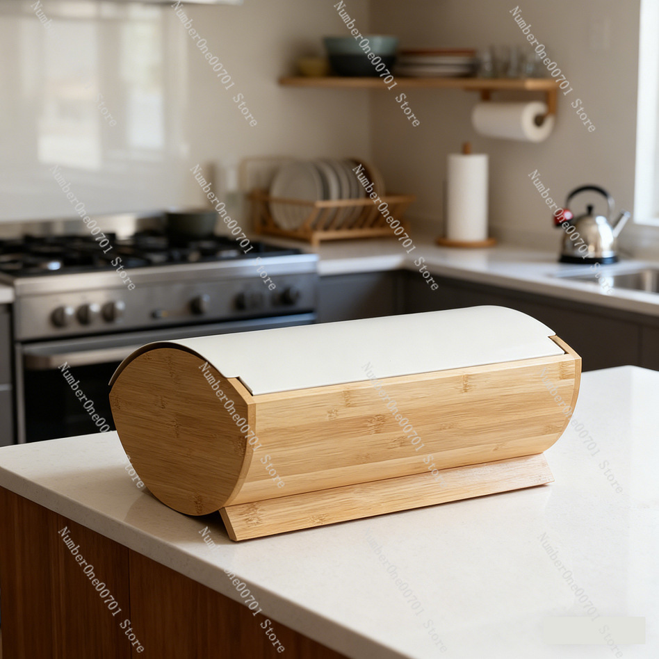 صندوق تخزين الخبز المعدني بغطا - مراجعة Bread Box Bamboo وسعره