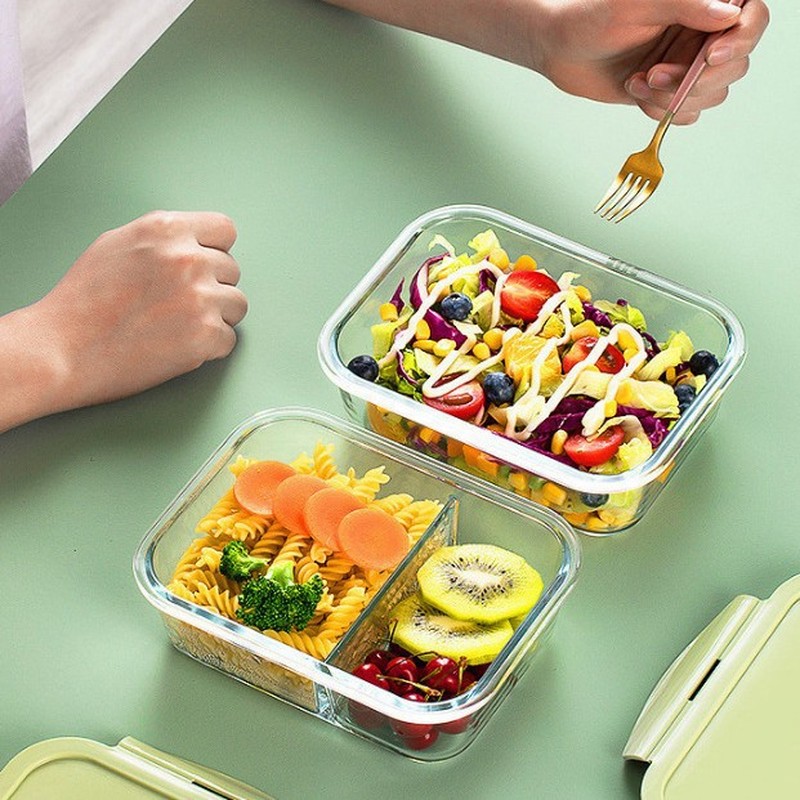 صندوق غداء زجاجي بسيط للمطبخ ا - مراجعة Glass Meal Prep Container وسعره