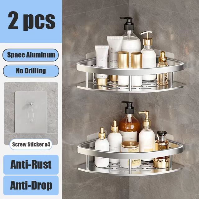 رف حمام بدون حفر مثبت على الحا - مراجعة Food Storage Shelving وسعره