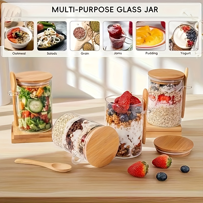 مجموعة أكواب زجاجية للشوفان، ت - مراجعة Glass Meal Prep Container وسعره