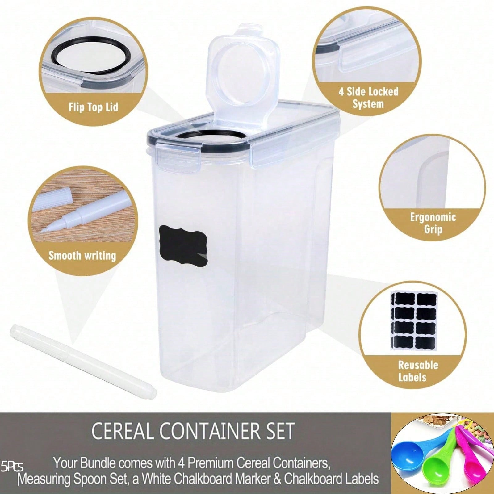 مجموعة من 4 علب تخزين محكمة ال - مراجعة Food Storage Equipment وسعره