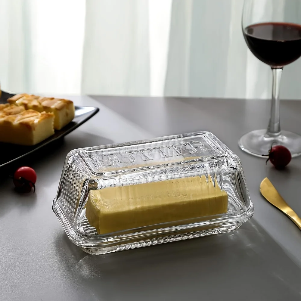 طبق زبدة شفاف إبداعي مع غطاء ص - مراجعة Glass Meal Prep Container وسعره