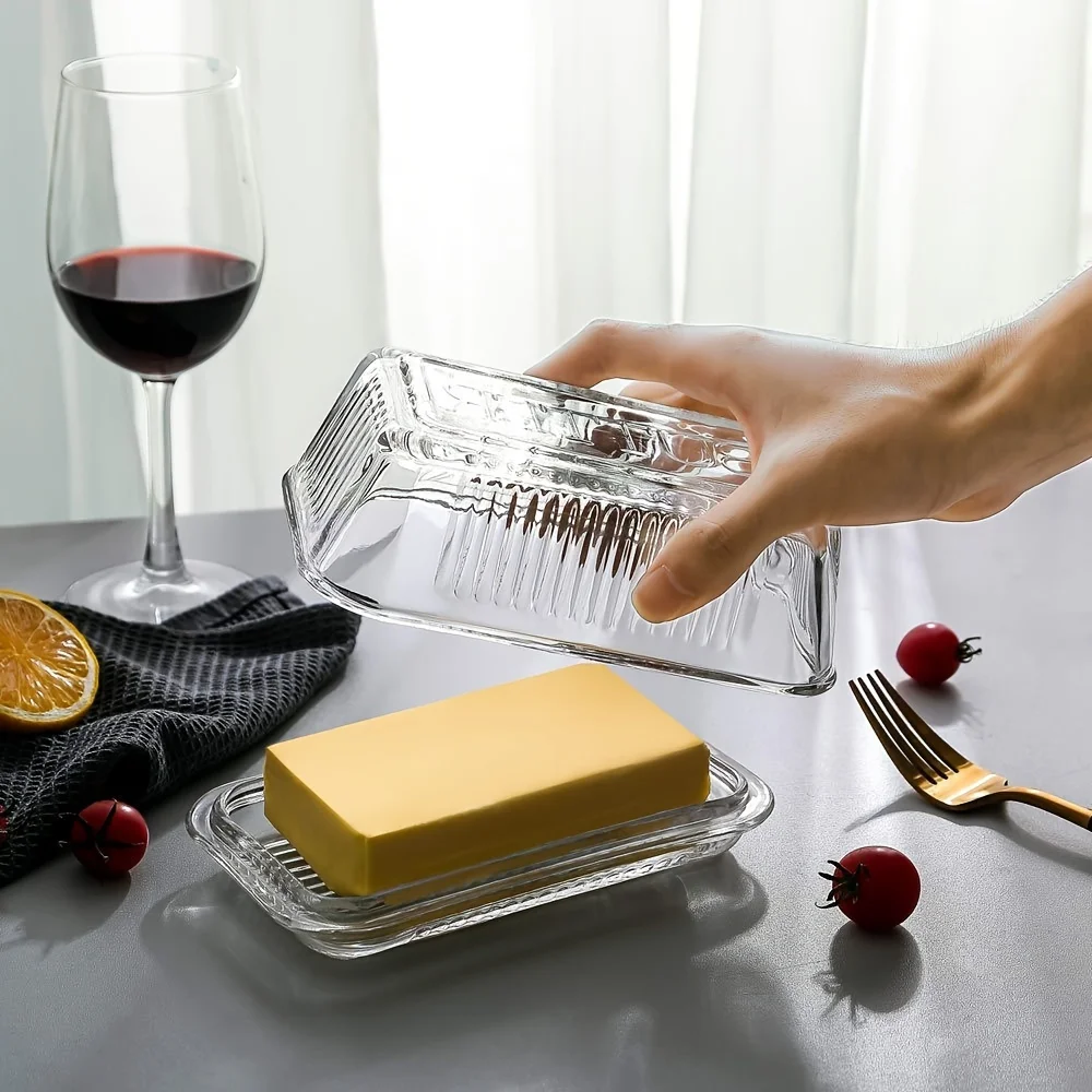 طبق زبدة شفاف إبداعي مع غطاء ص - مراجعة Glass Meal Prep Container وسعره
