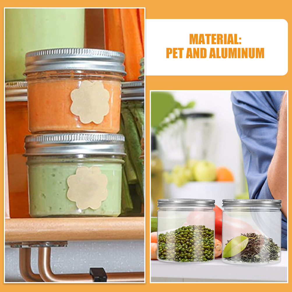 20 قطعة من عبوات الزجاج الشفاف - مراجعة Food Storage Aluminum وسعره