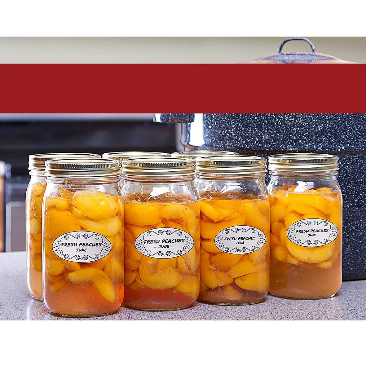 ملصقات تعليب بيضاوية لحاويات ا - مراجعة Food Storage 1 Year وسعره