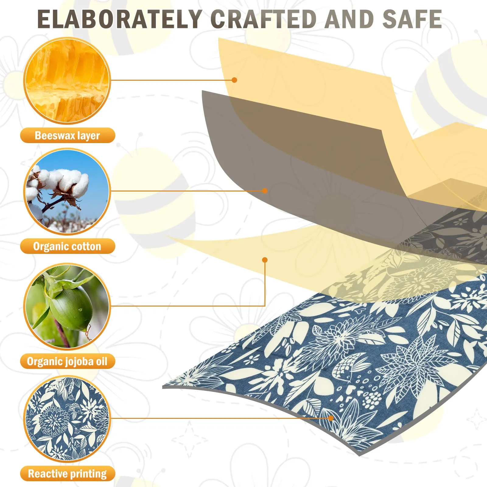 9 قطع من قماش تغليف الطعام الع - مراجعة Beeswax Food Wrap وسعره