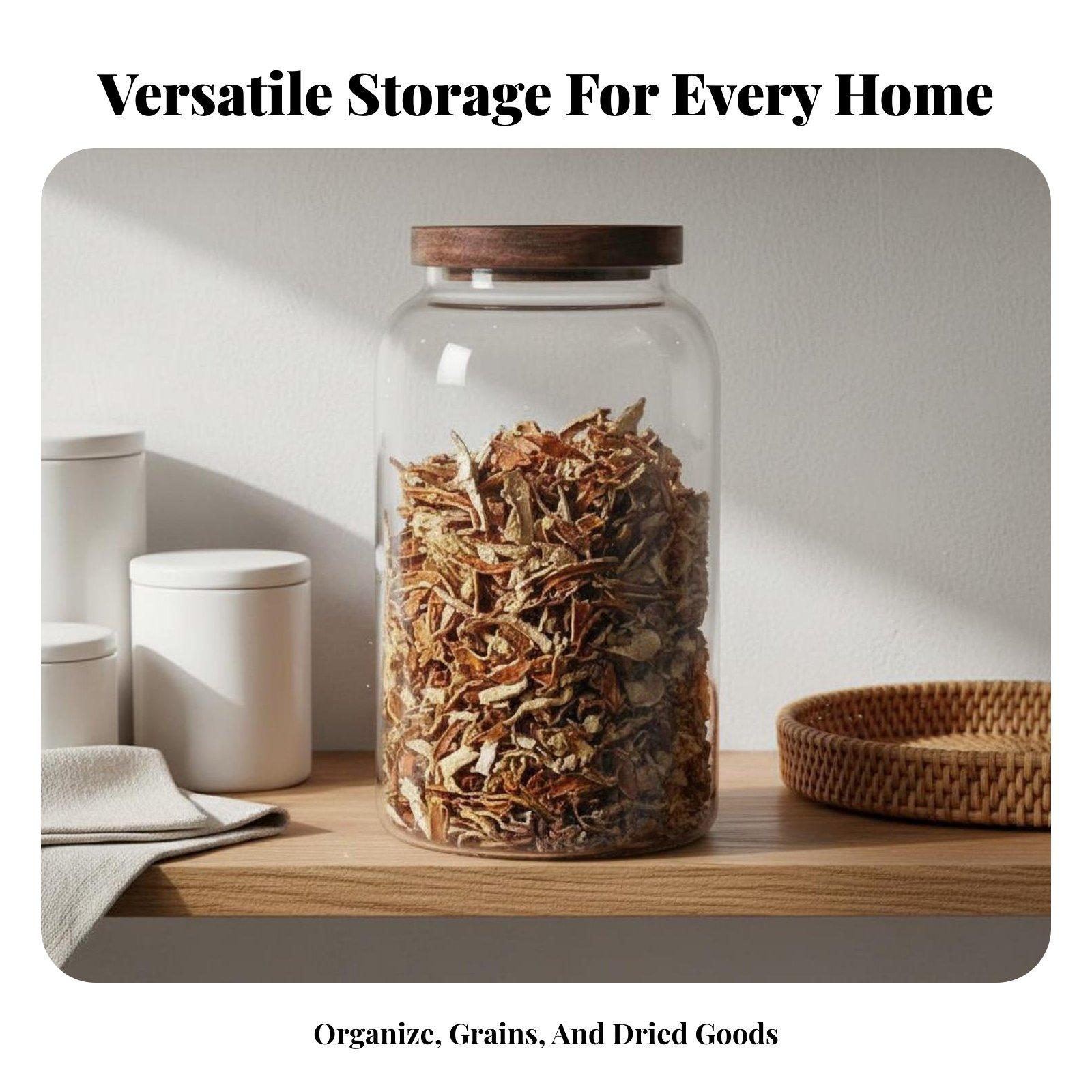 علبة زجاجية شفافة متينة مع غطا - مراجعة Food Storage For Long Term وسعره